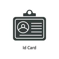 Id Card Vector Solid Icons. Simple stock illustration stock