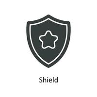 Shield Vector Solid Icons. Simple stock illustration stock