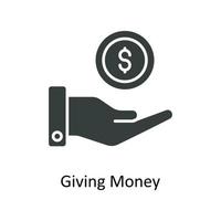 Giving Money Vector Solid Icons. Simple stock illustration stock