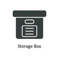 Storage Box Vector Solid Icons. Simple stock illustration stock