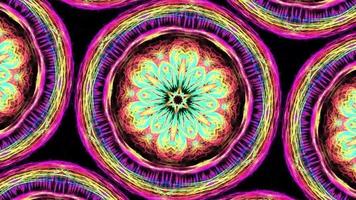 Multi Color Circle Relaxing Mandala Video Background