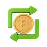 3d bitcoin crypto-monnaie icône illustration png