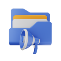 3d folder icon illustration render png