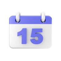 3d calendario icono ilustración png