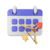 3d calendario icono ilustración png