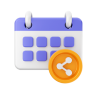 3d calendar icon illustration png