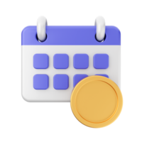 3d calendario icona illustrazione png