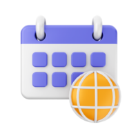 3d calendario icona illustrazione png