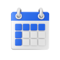 3d calendario Data giorno programma evento icona illustrazione png