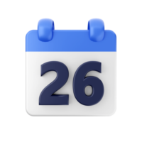 3d calendrier Date journée programme un événement icône illustration png