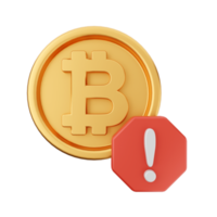 3d Bitcoin Kryptowährung Symbol Illustration png