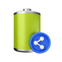 3d battery charge energy icon illustration png