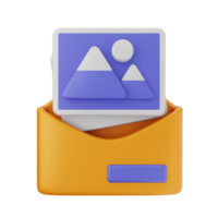 3d email mail envelope icon illustration png