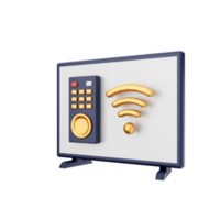 3d smart tv icon illustration png