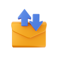 3d Mail Email Botschaft Briefumschlag png