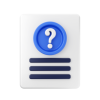 3d frequently asked questions icon illustration render png