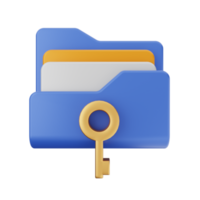 3d folder icon illustration render png