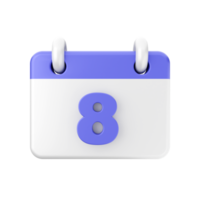 3d calendar icon illustration png