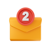 3d notification icon illustration png