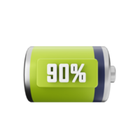 3d batteri avgift energi ikon illustration png