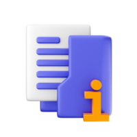 3d folder icon illustration png