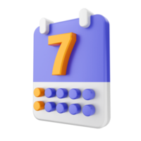 3d calendario icona illustrazione png