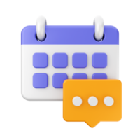 3d calendar icon illustration png