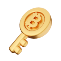 3d bitcoin cryptocurrency icon illustration png