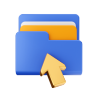 3d file folder icon illustration png