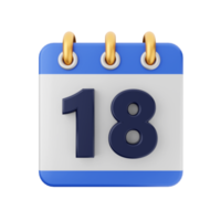 3d calendario icona illustrazione png