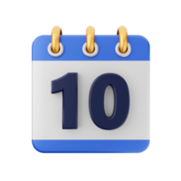 3d calendario icono ilustración png