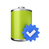 3d battery charge energy icon illustration png