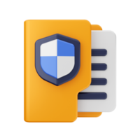 3d folder file icon illustration png