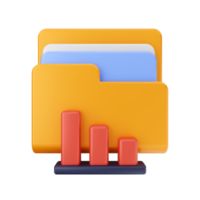 3d folder file icon illustration png