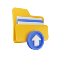 3d folder file icon illustration png