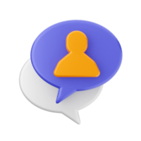 3d chat chatting icon png