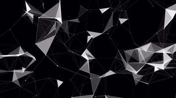 Abstract polygonal with dots and lines motion. Data technology motion background.Digital poly moving pattern video