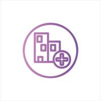 hospital in flat design style vector