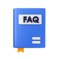 3d frequently asked questions icon illustration render png