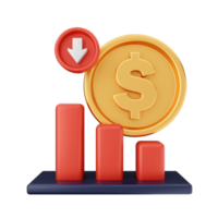 3d money coin dollar icon illustration png