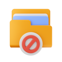 3d folder file icon illustration png