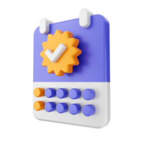 3d calendar icon illustration png