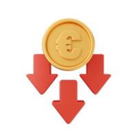 3d toenemen verminderen geld financieel en bedrijf png