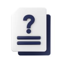 3d frequently asked questions icon illustration render png