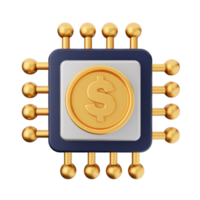 3d Geld Münze Dollar Symbol Illustration png