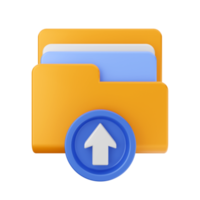 3d folder file icon illustration png