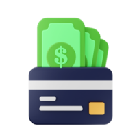 3d pago dinero dólar crédito tarjeta png