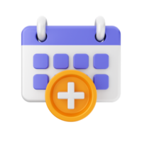 3d calendario icona illustrazione png