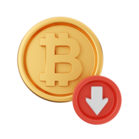 3d bitcoin crypto-monnaie icône illustration png