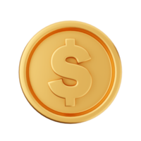 3d dinero moneda dólar icono ilustración png